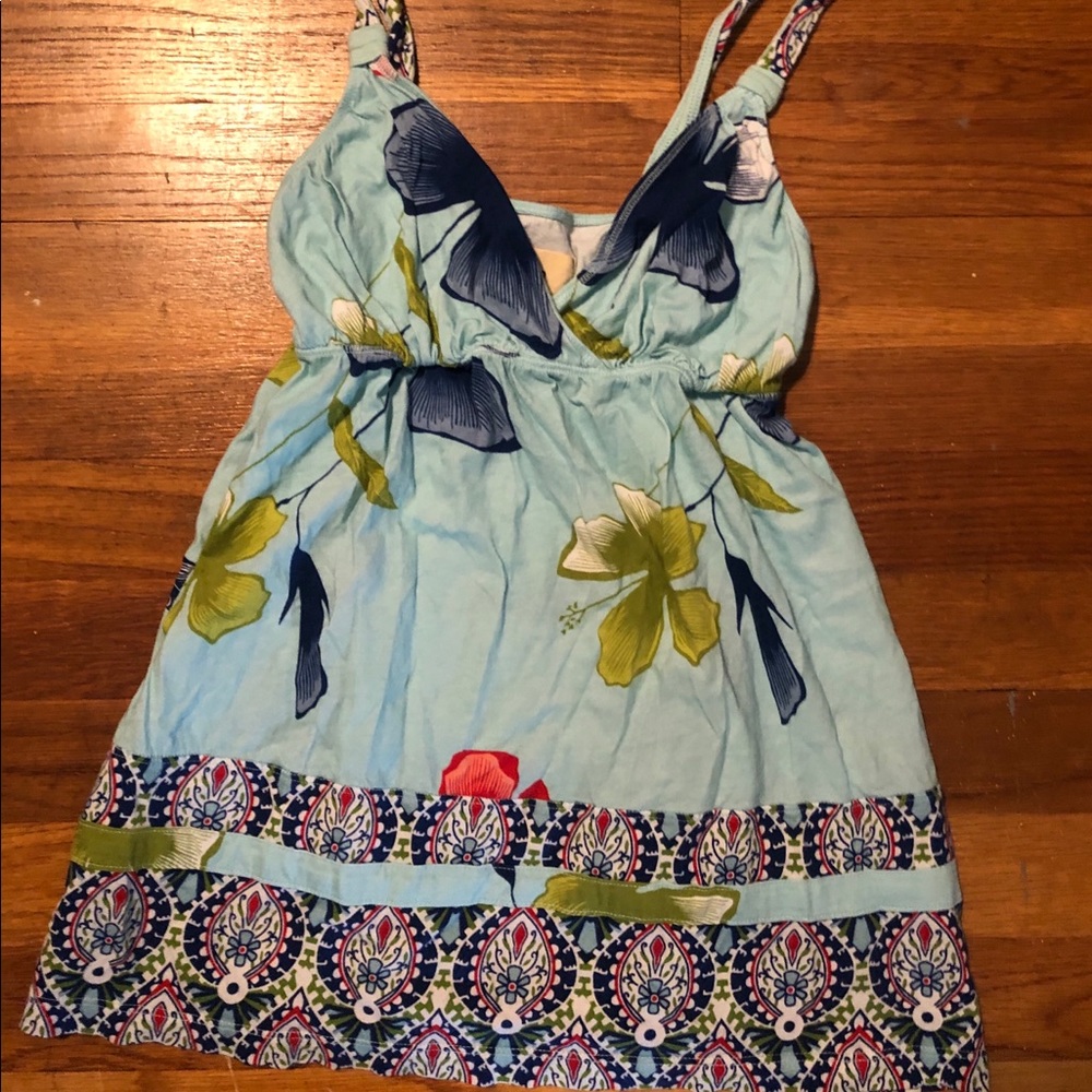 Hollister size S blue floral baby doll style tank
